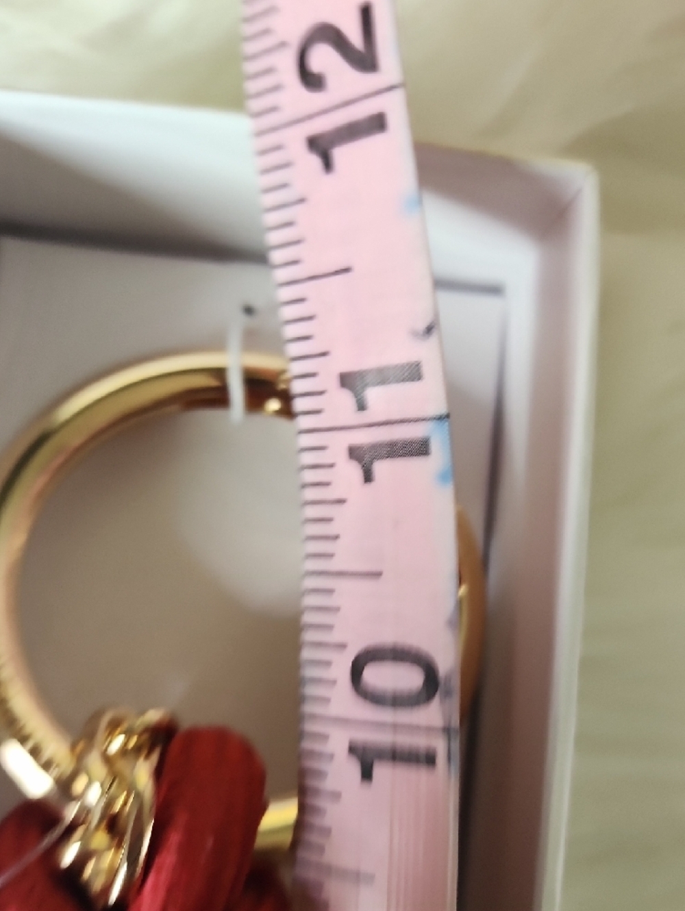 Michael Kors Red Knot Tassel Keychain with Gold Accents - Picture 8 of 11